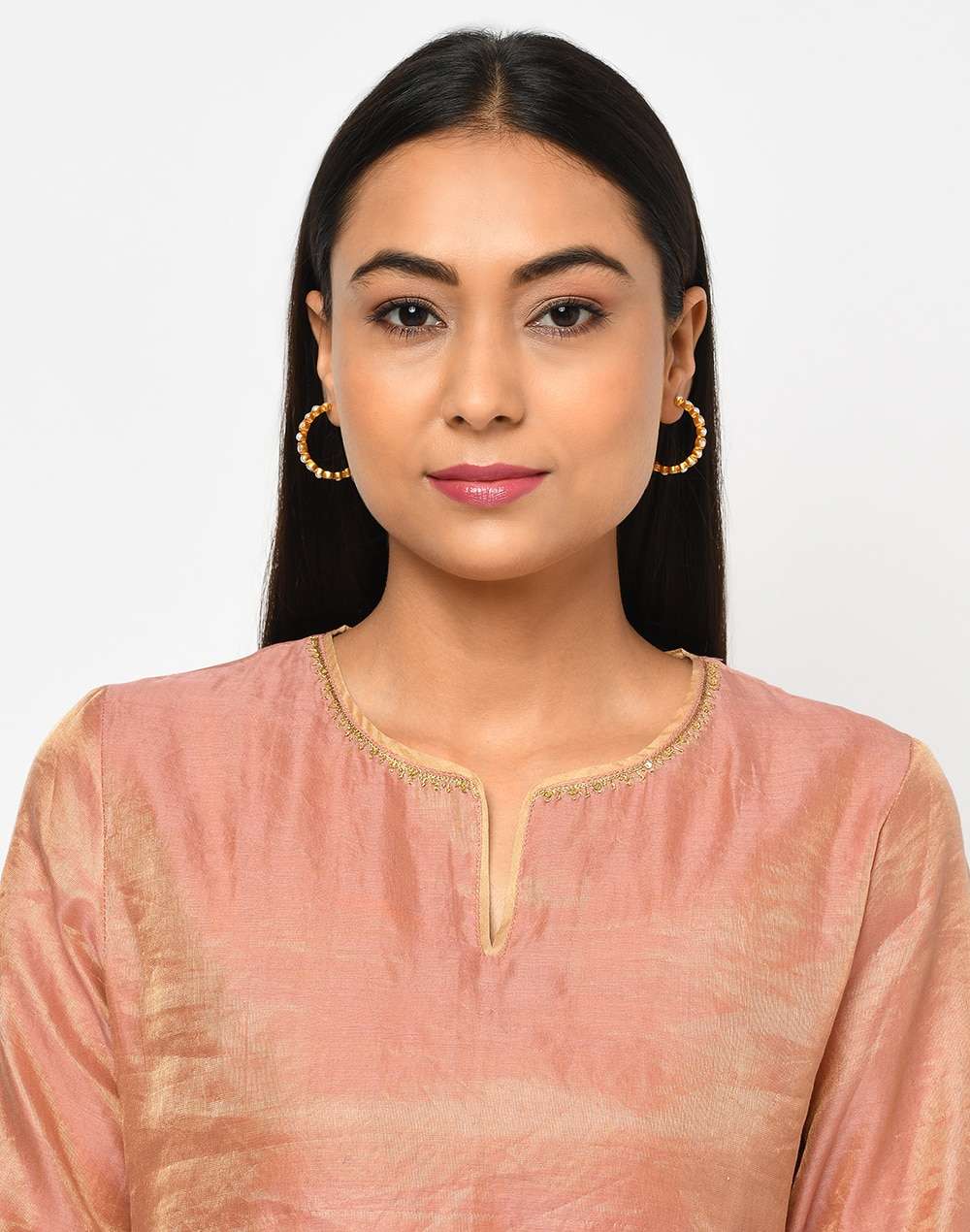 Silver Golden Plated Stud Earrings