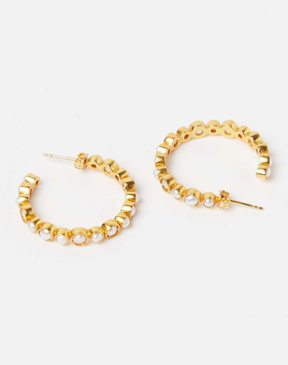 Silver Golden Plated Stud Earrings