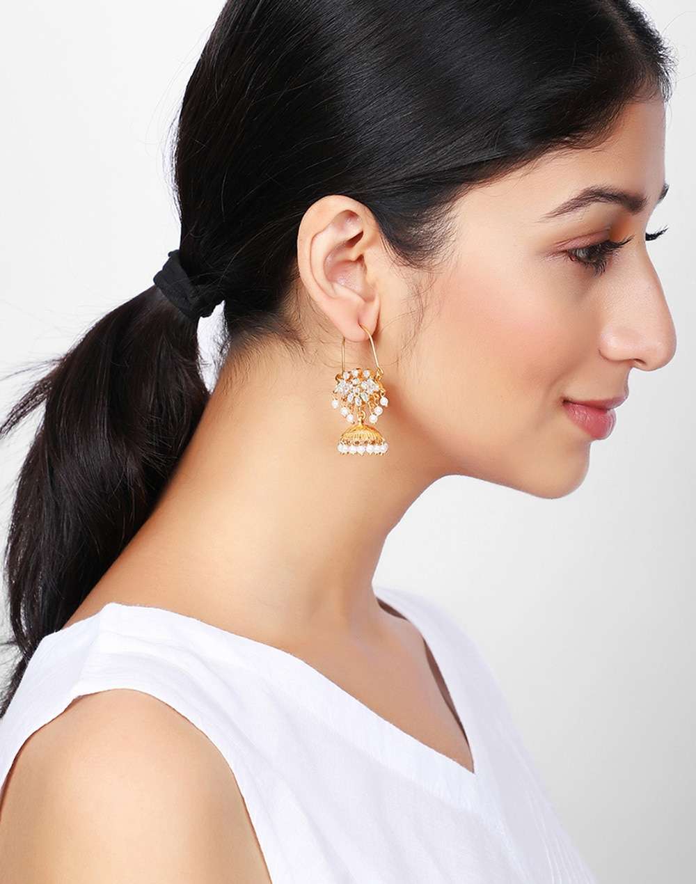 Silver Gold Plated Dangler Earrings