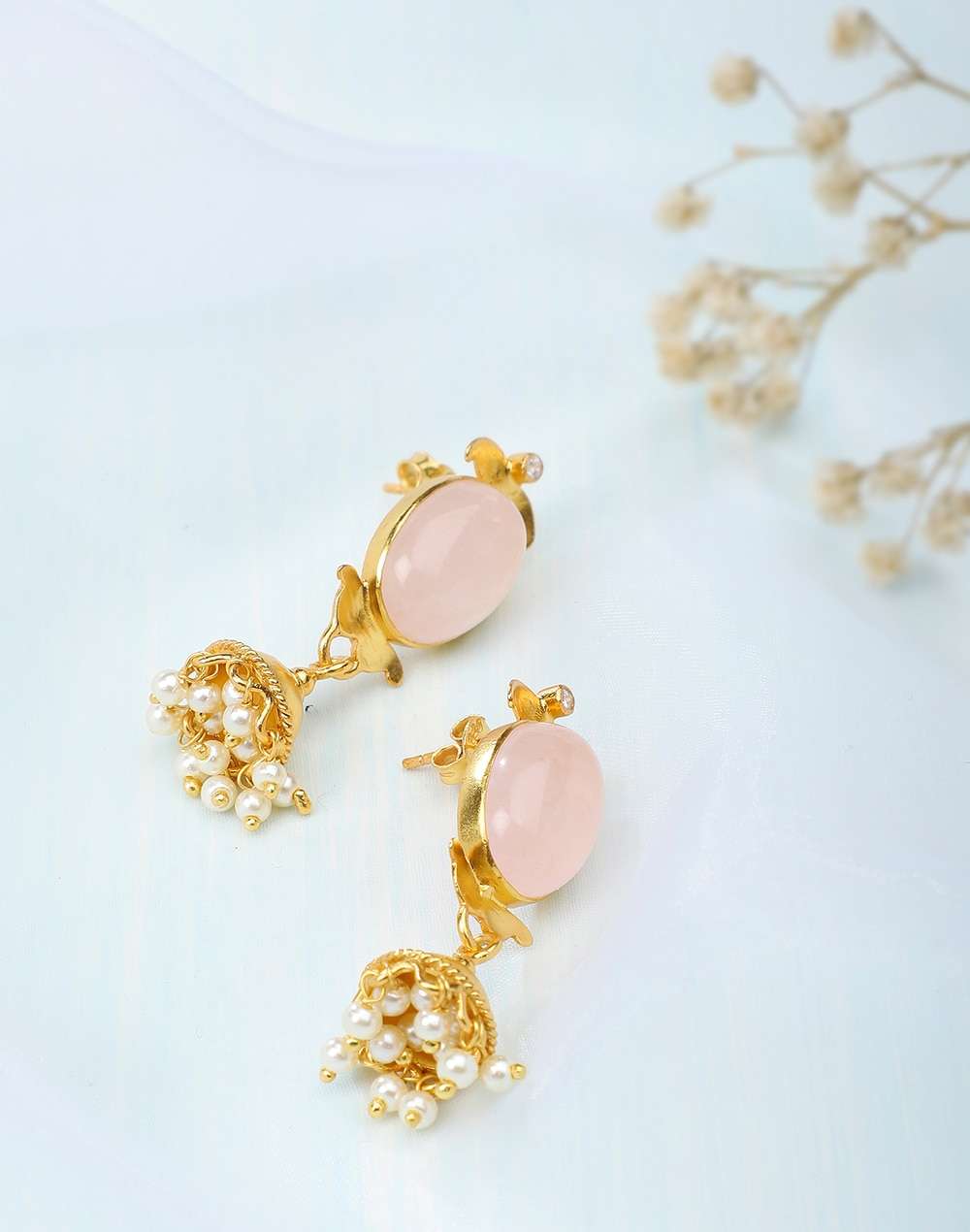 Silver Gold Plated Dangler Earrings
