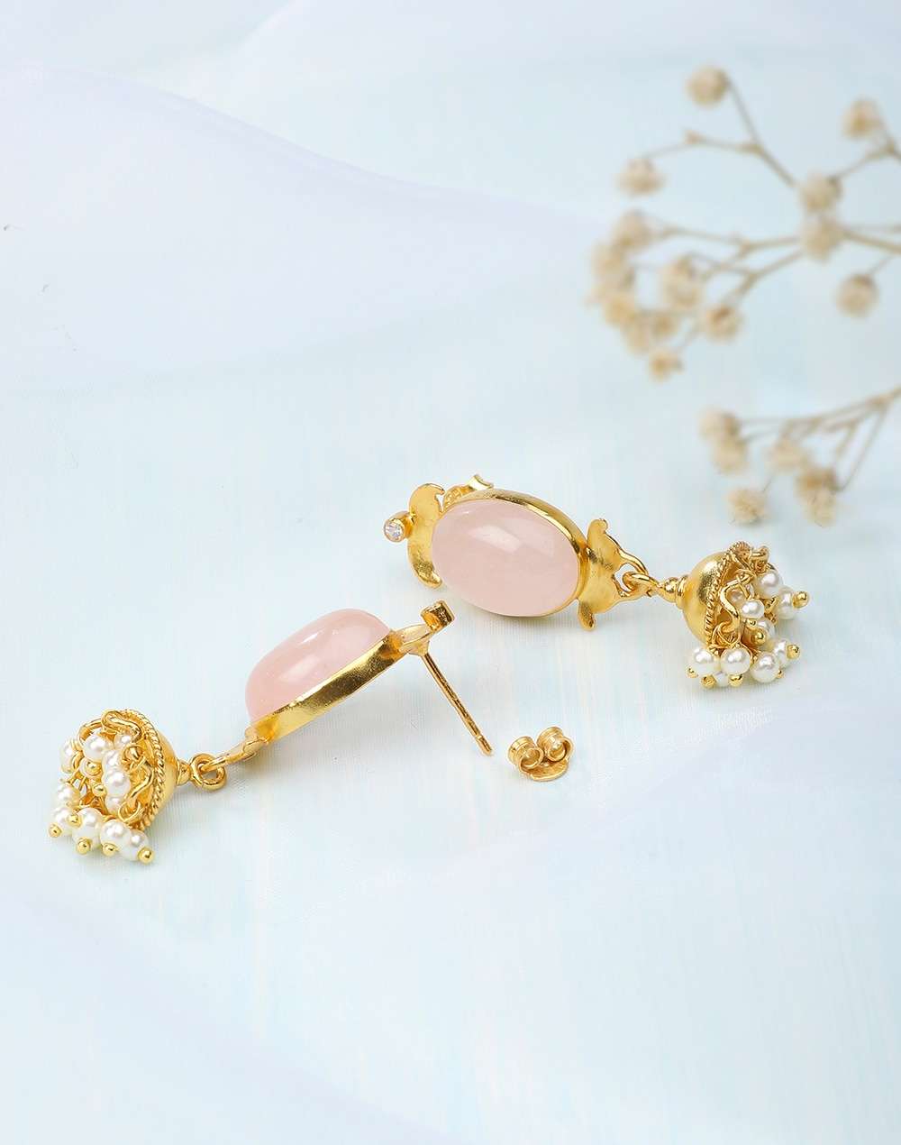 Silver Gold Plated Dangler Earrings