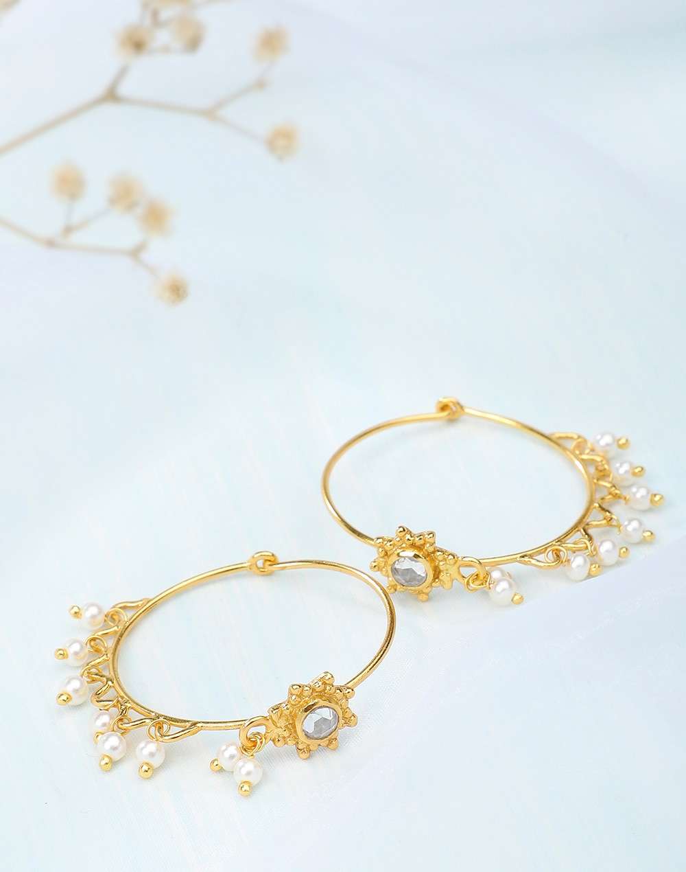 Silver Gold Plated Bali Earrings