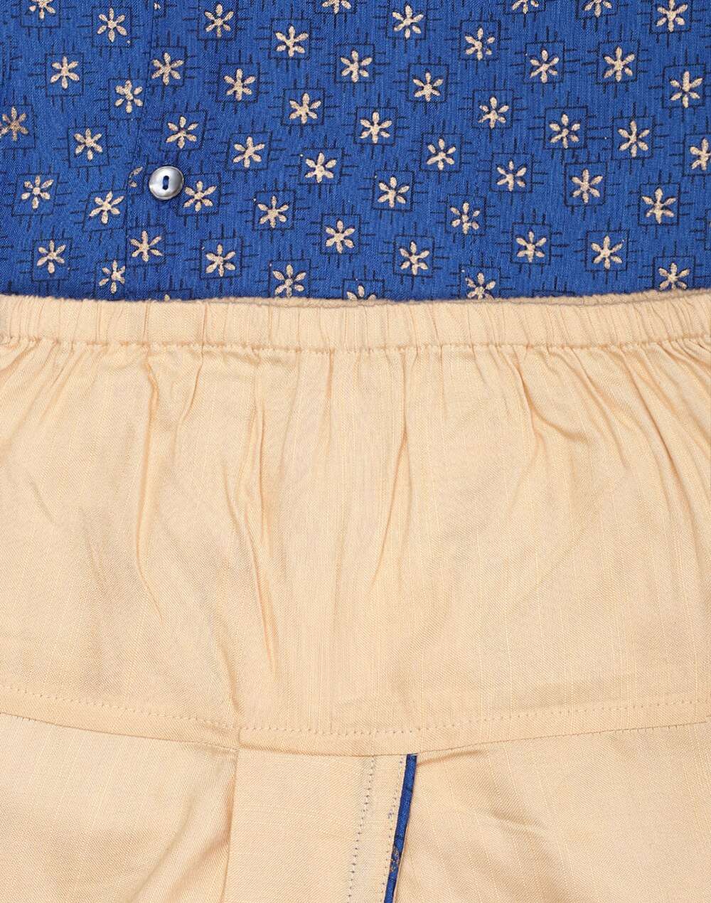 Viscose Tussar Printed Dhoti Set