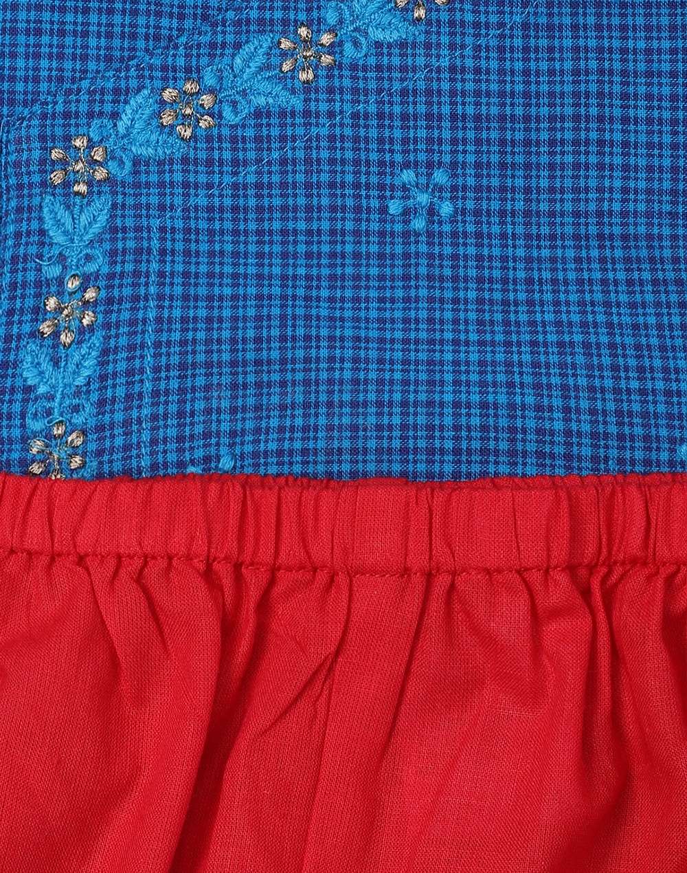 Cotton Checks Angrakha Kurta Set
