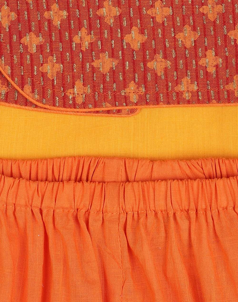 Cotton Nagari Block Print Kurta Set