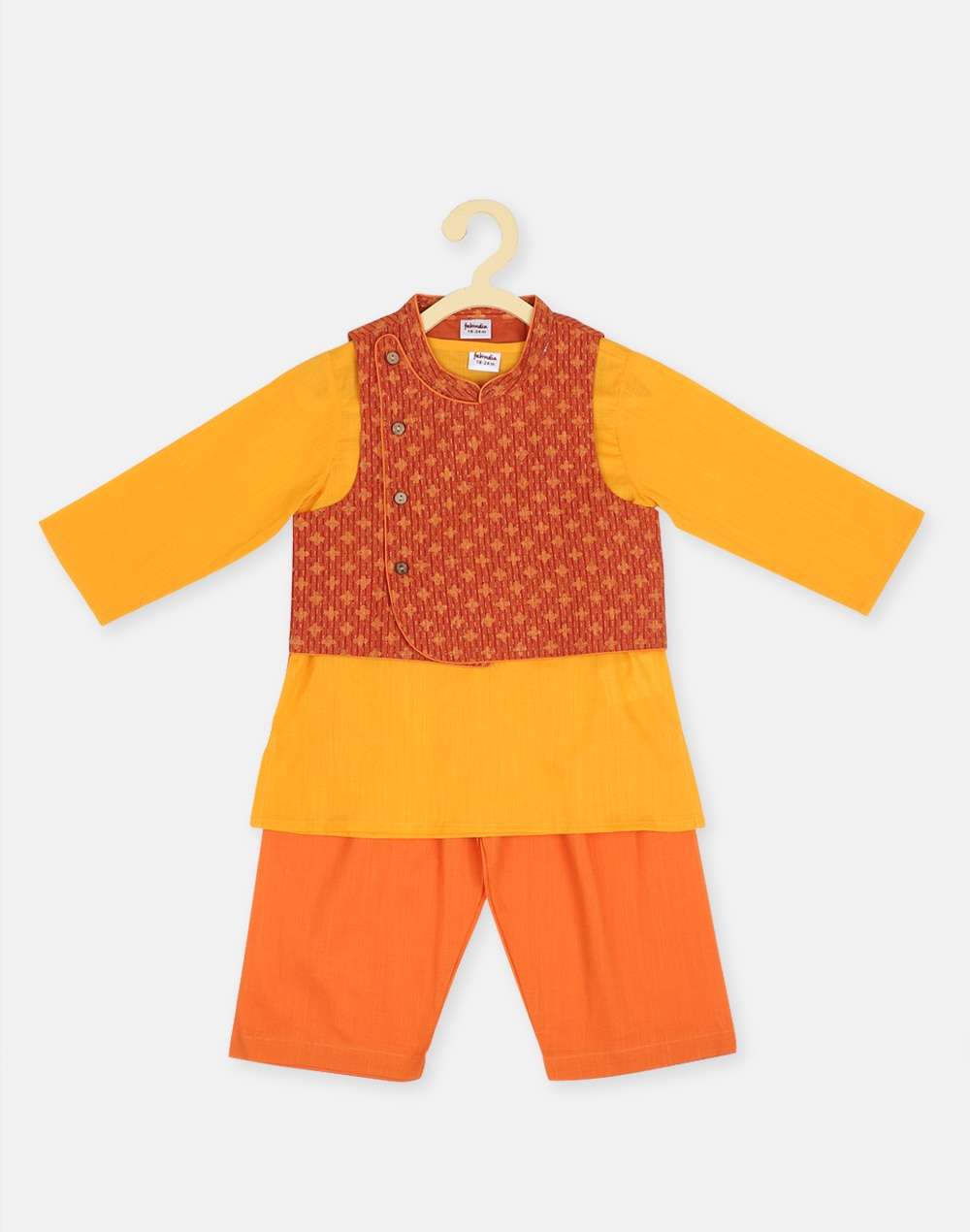 Cotton Nagari Block Print Kurta Set