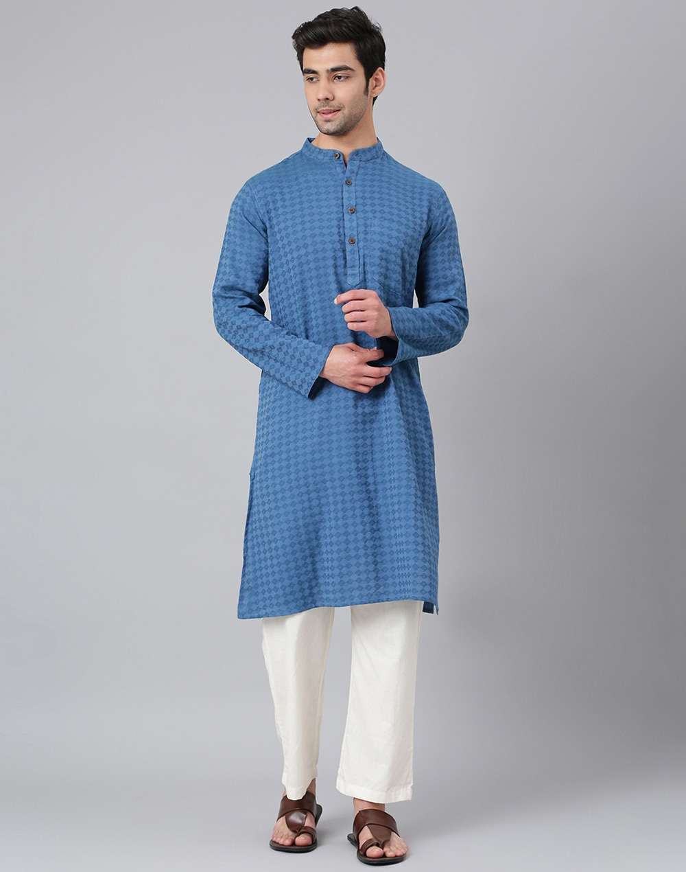 Cotton Dobby Long Kurta