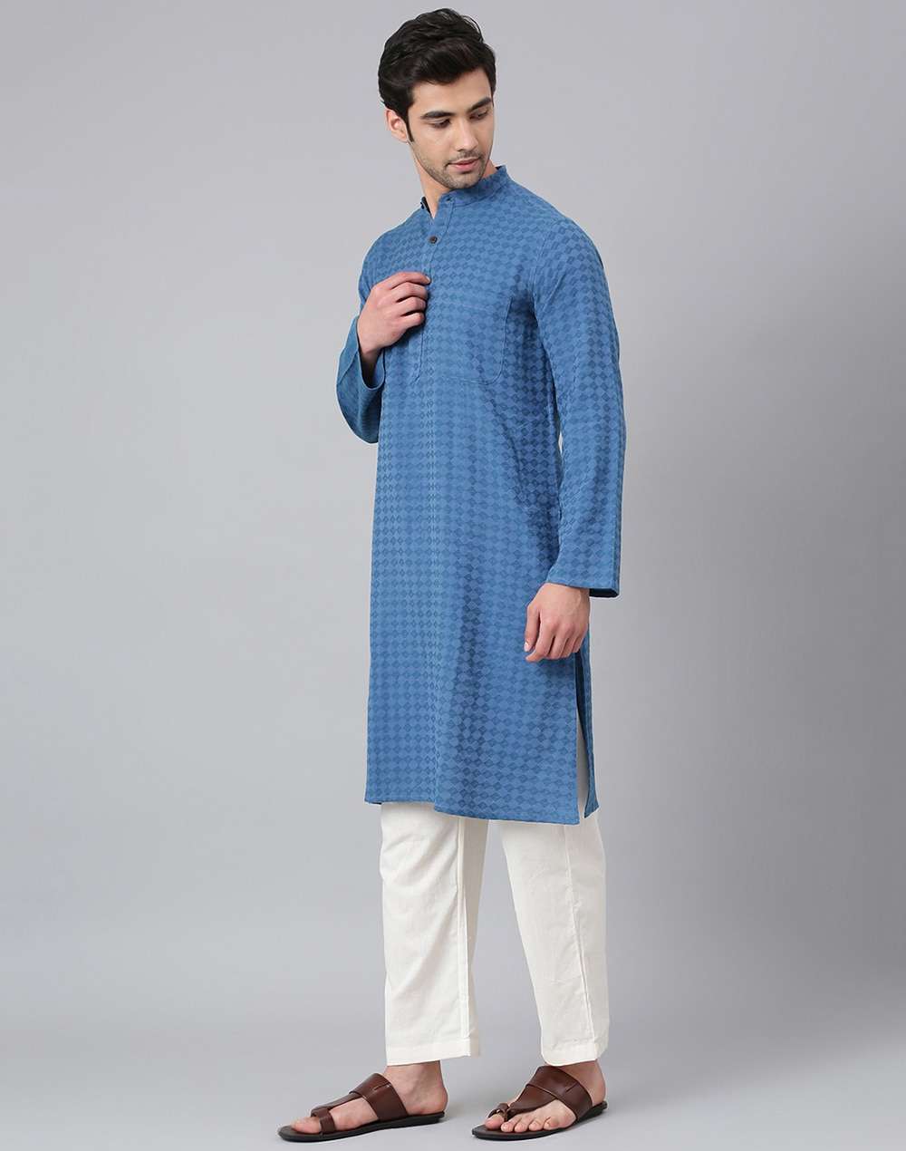 Cotton Dobby Long Kurta