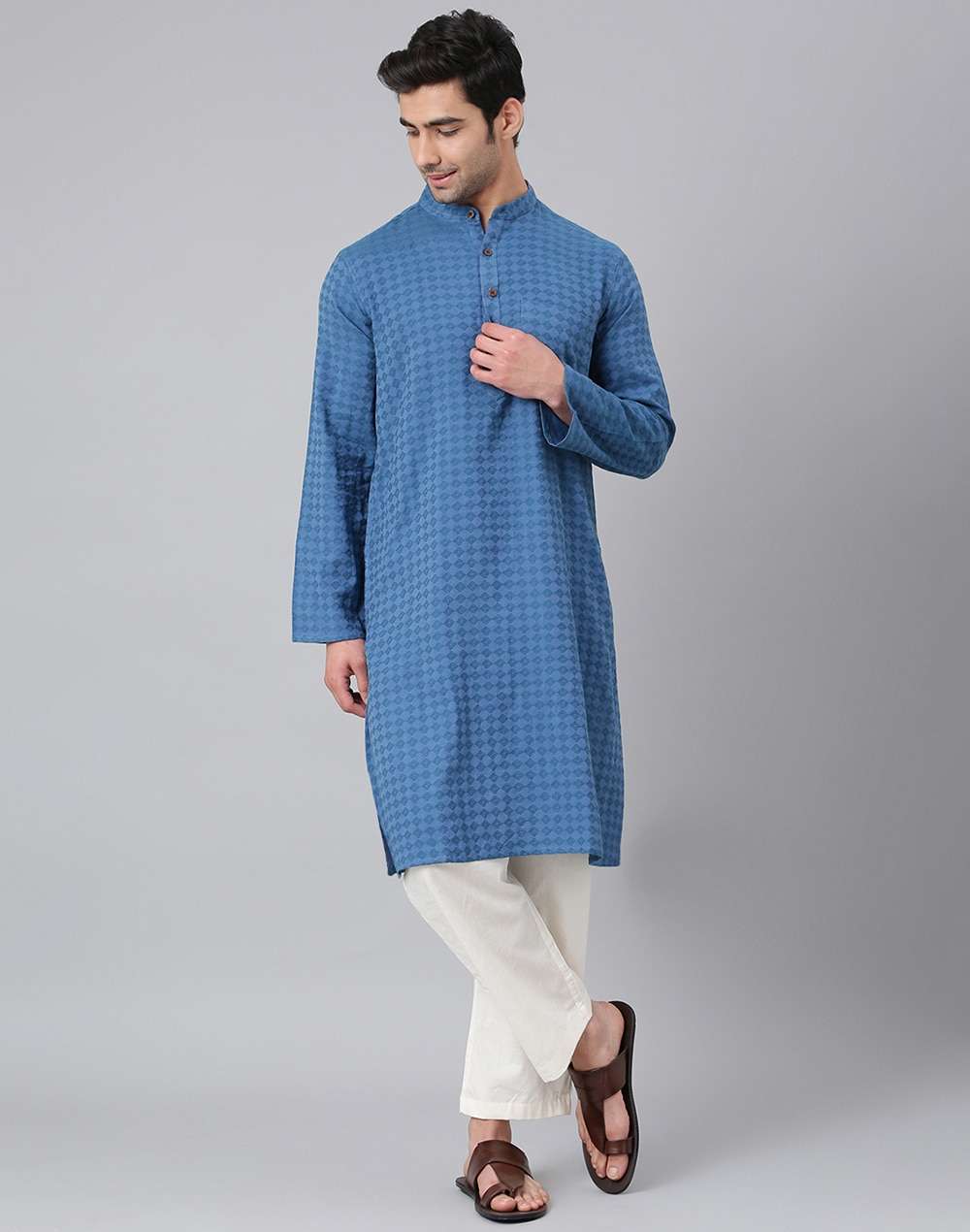 Cotton Dobby Long Kurta