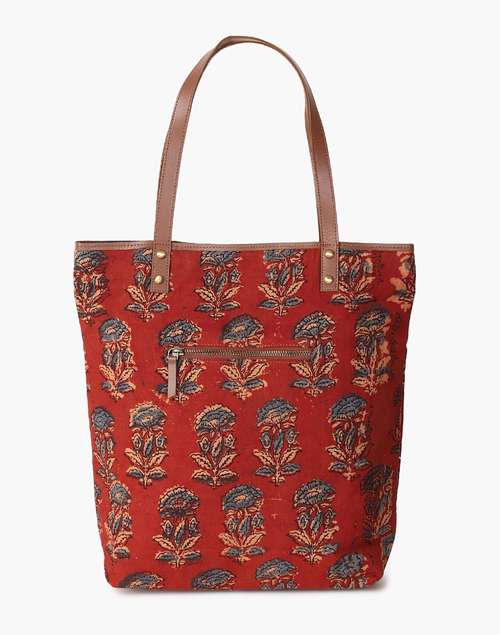 Cotton Block Printed Tote Bag Cotton Block Printed Tote Bag