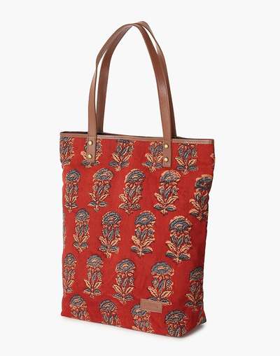 Cotton Block Printed Tote Bag Cotton Block Printed Tote Bag