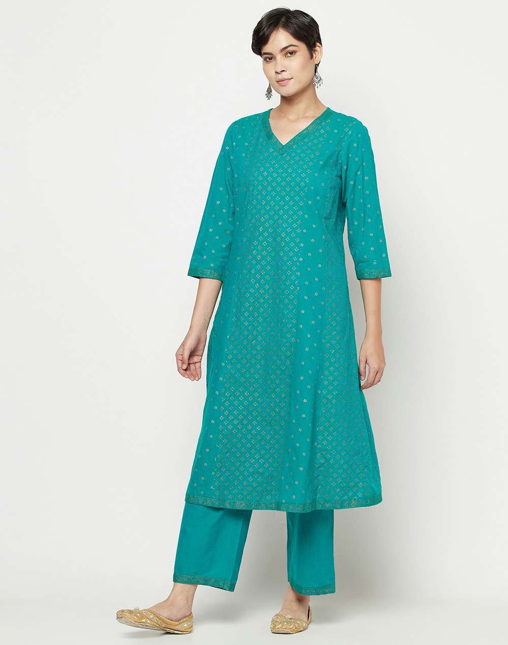 Cotton Nagari Printed Kurta Set
