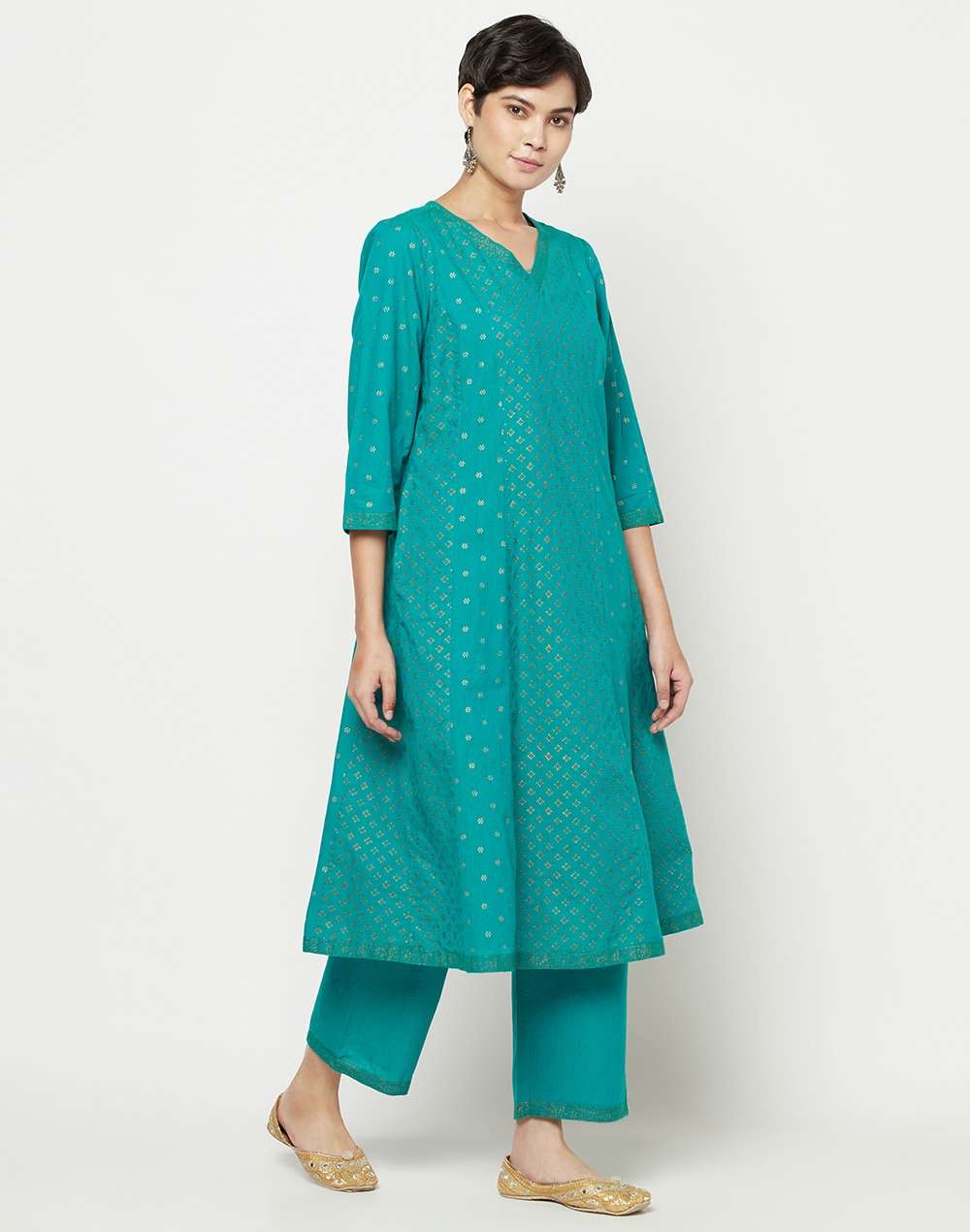 Cotton Nagari Printed Kurta Set