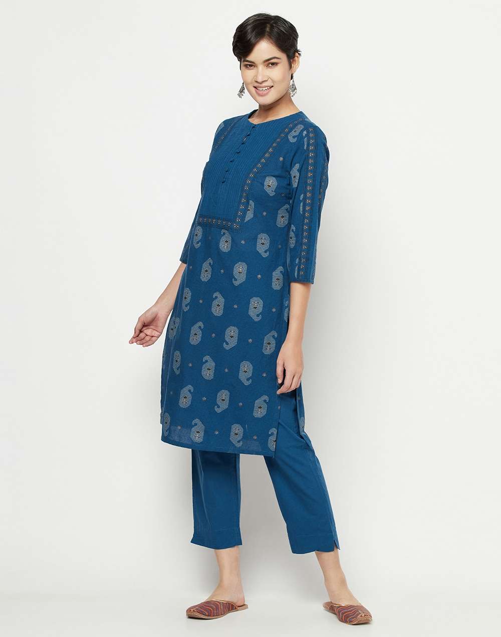 Cotton Nagari Printed Kurta Set