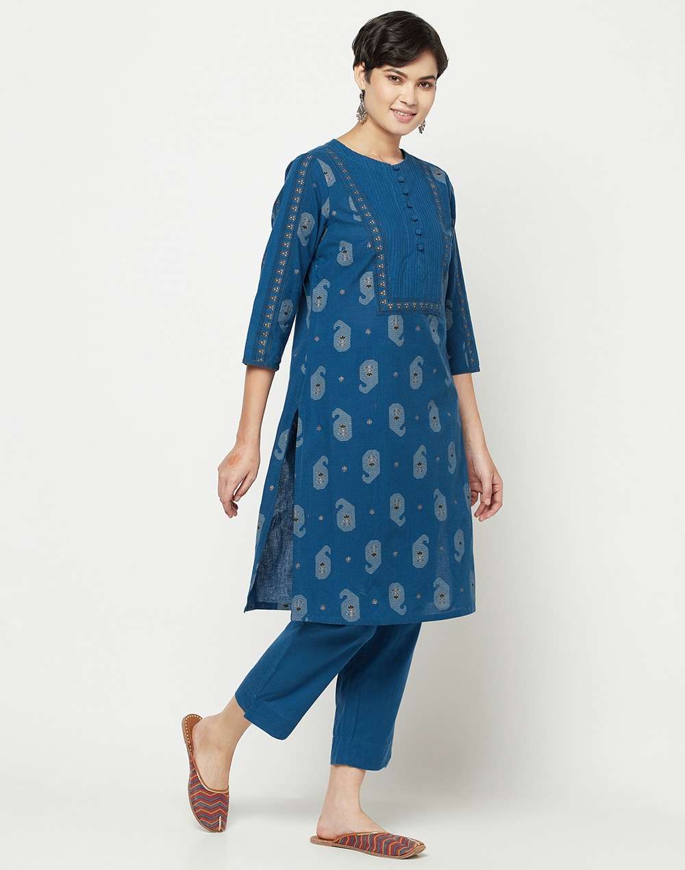 Cotton Nagari Printed Kurta Set