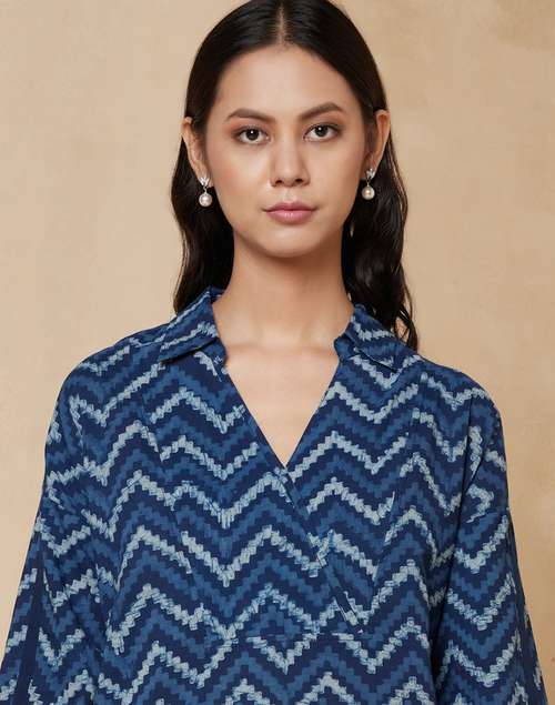 Cotton Mull Printed Long Kurta Cotton Mull Printed Long Kurta