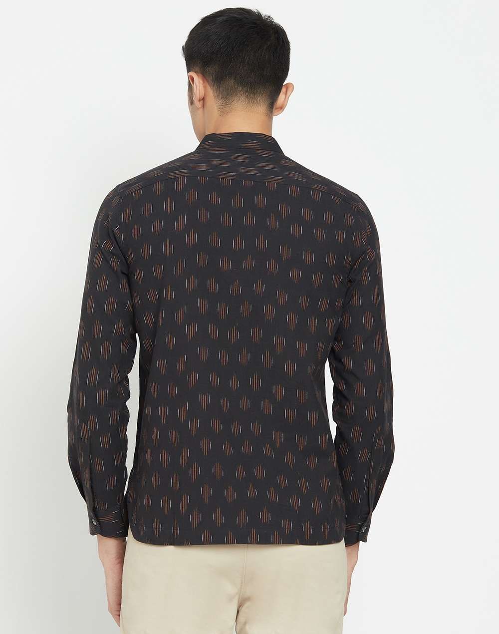 Cotton Ikat Weave Kurta Shirt
