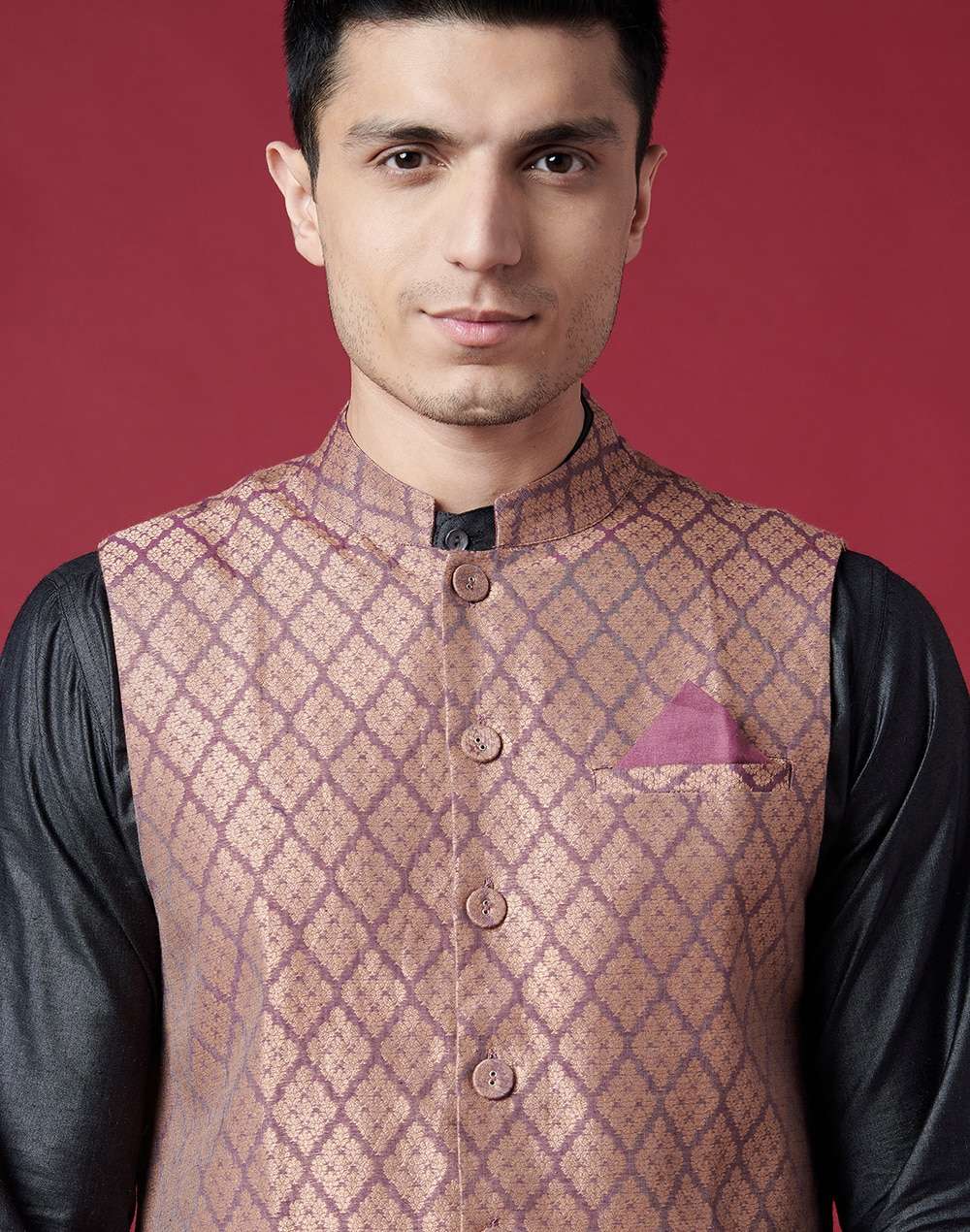 Viscose Brocade Nehru Jacket