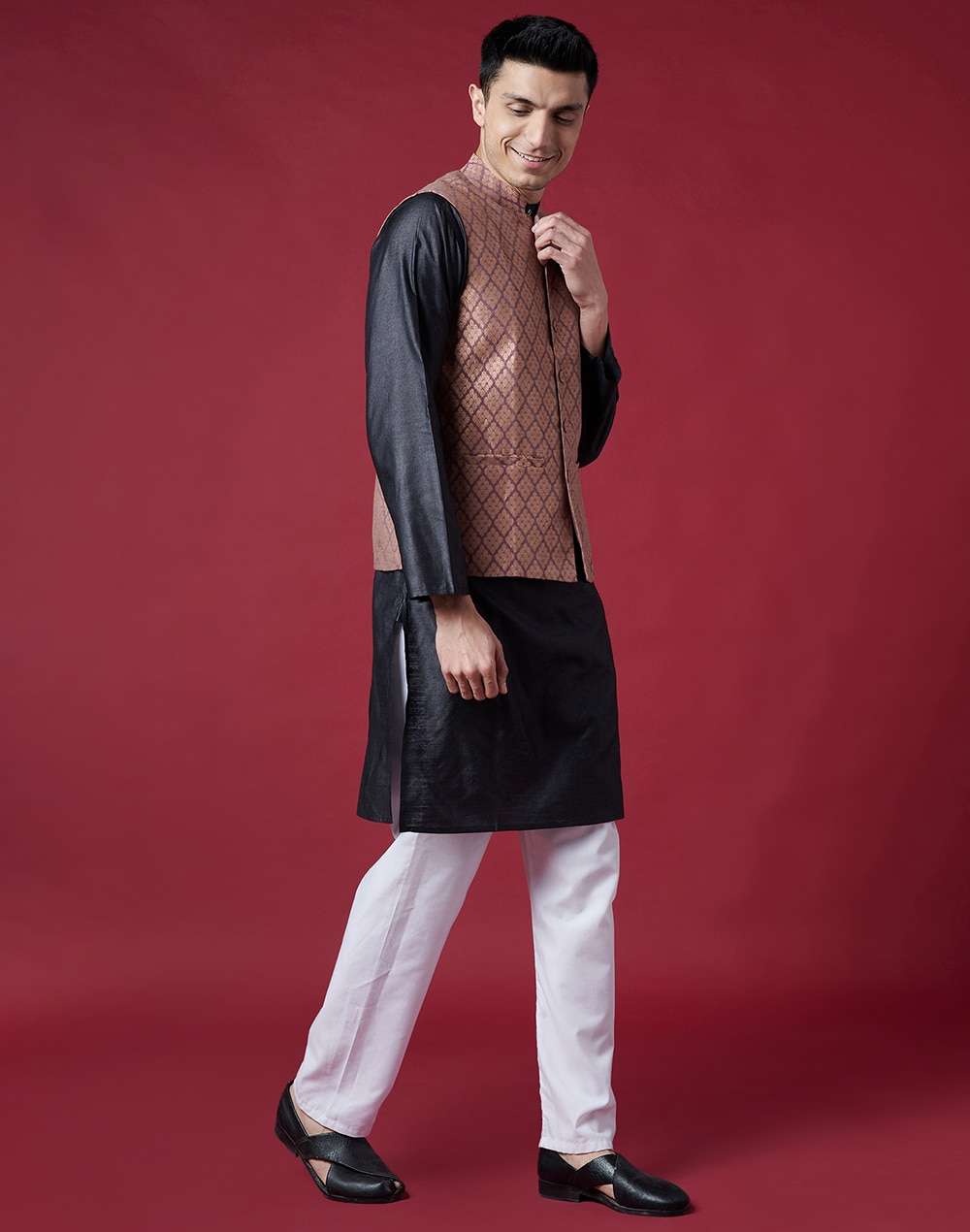 Viscose Brocade Nehru Jacket