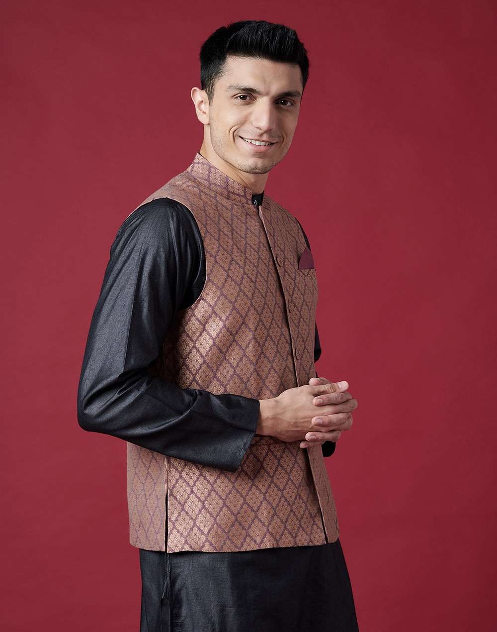 Viscose Brocade Nehru Jacket