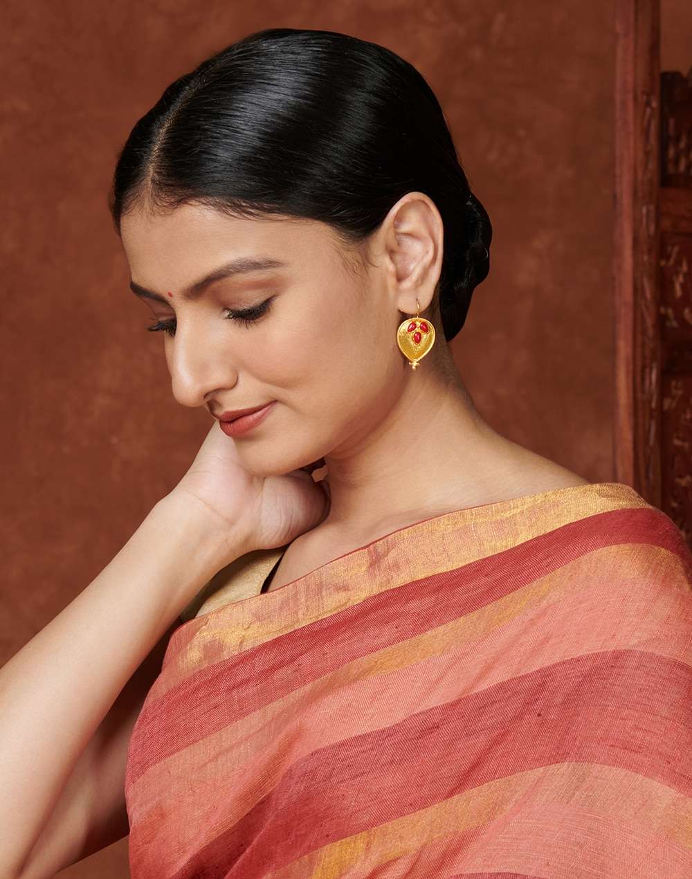 Silver Golden Plated Dangler Earrings