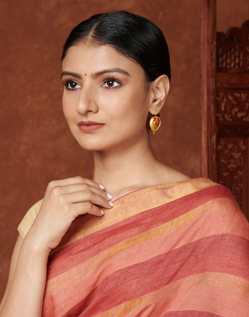Silver Golden Plated Dangler Earrings