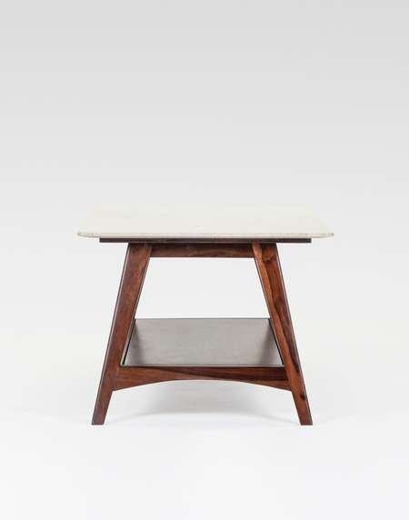 Brown Wooden Naksh Coffee Table - Main Image