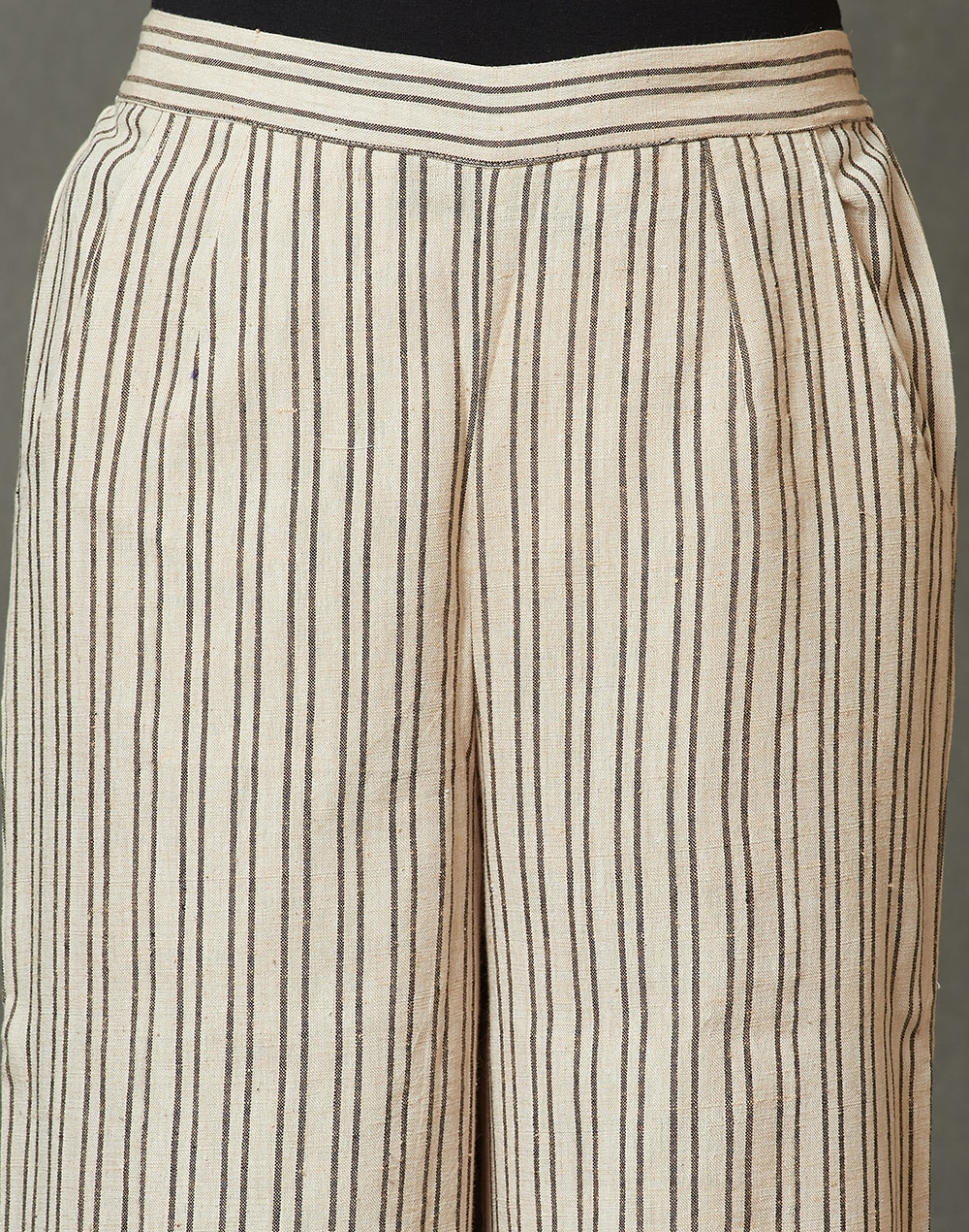 Cotton Bana Striped Culottes Pants