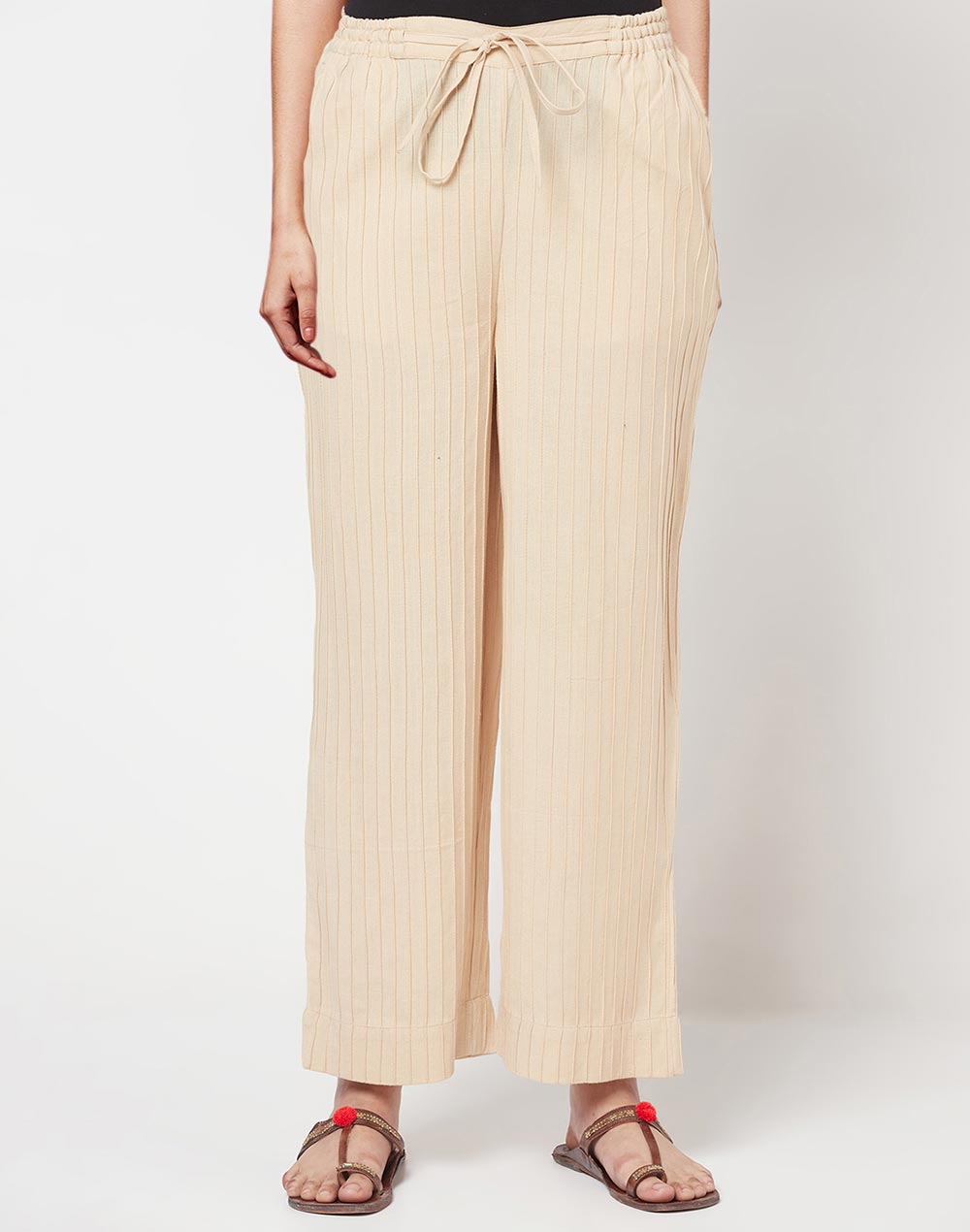 Cotton Pintuck Casual Pant