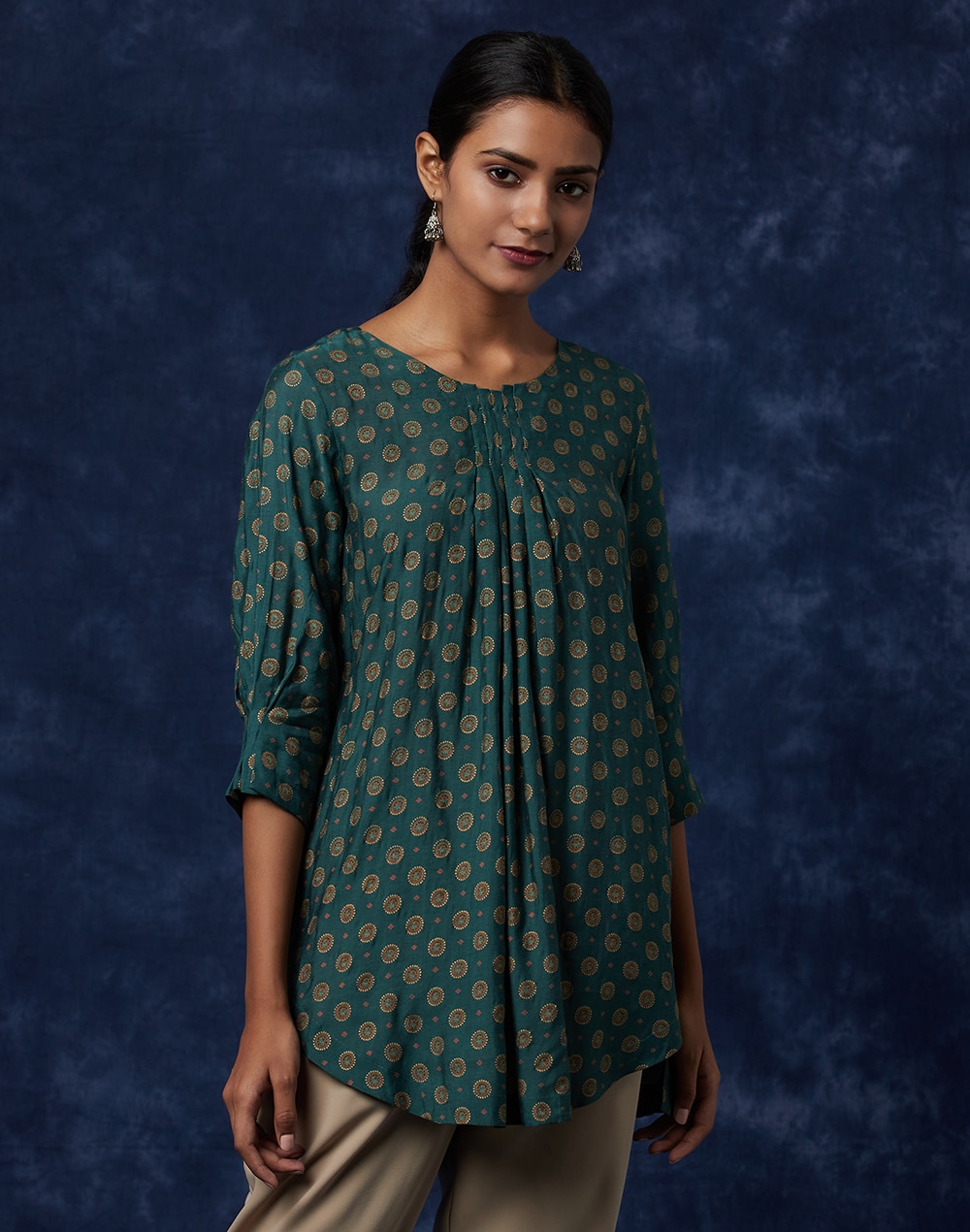 Buy Cupro Lyocell Printed Tunic for Women Online at Fabindia | 10704706
