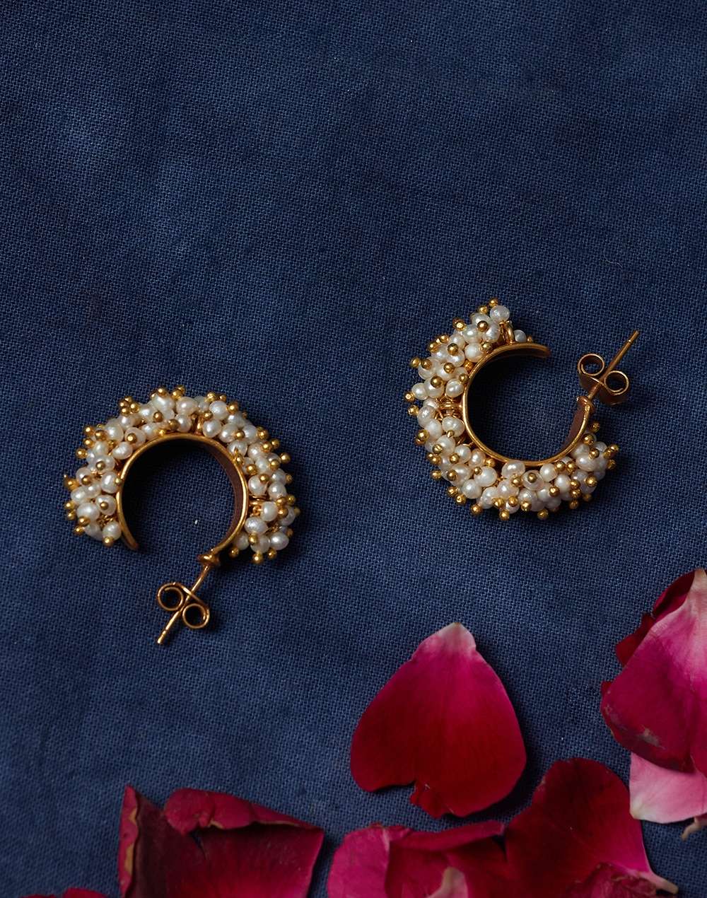Silver Golden Plated Dangler Earrings