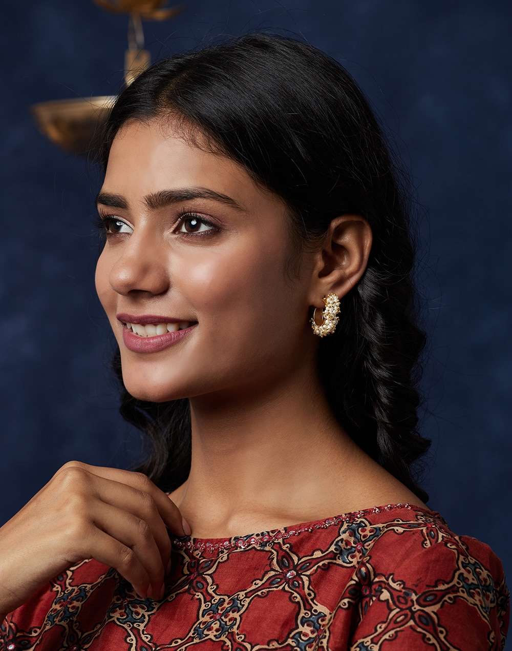 Silver Golden Plated Dangler Earrings