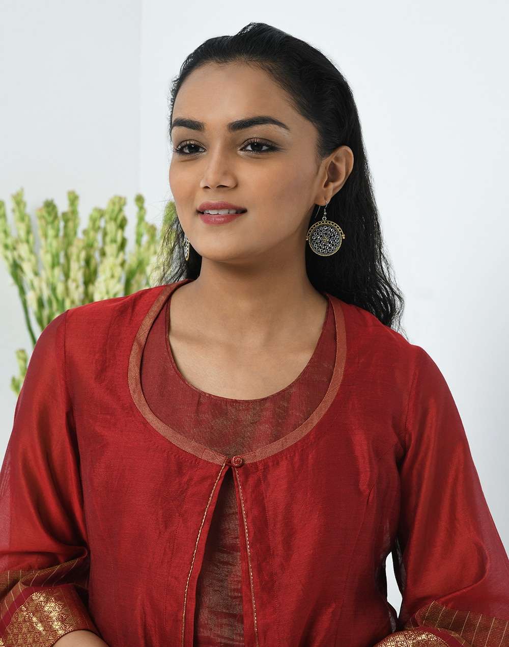 Silver Two Tone Jhumka Earring