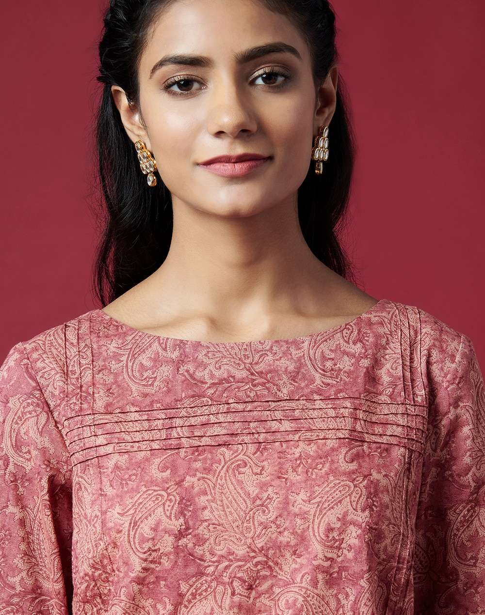 Cotton Slub Printed 2Pc Kurta Set
