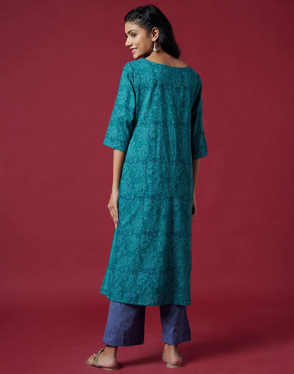 Cotton Slub Printed 2Pc Kurta Set