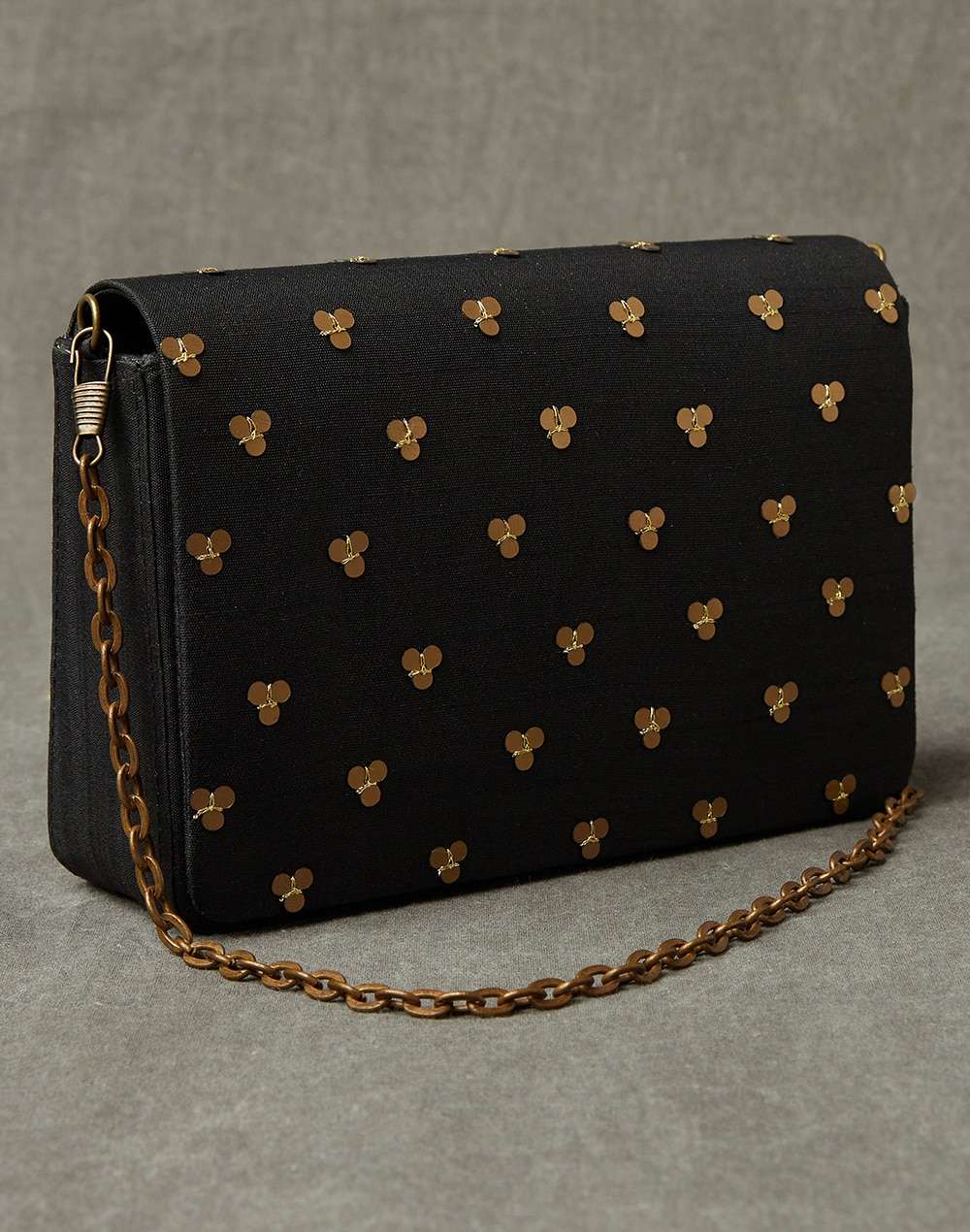 Fabric Embroidered Clutch Bag