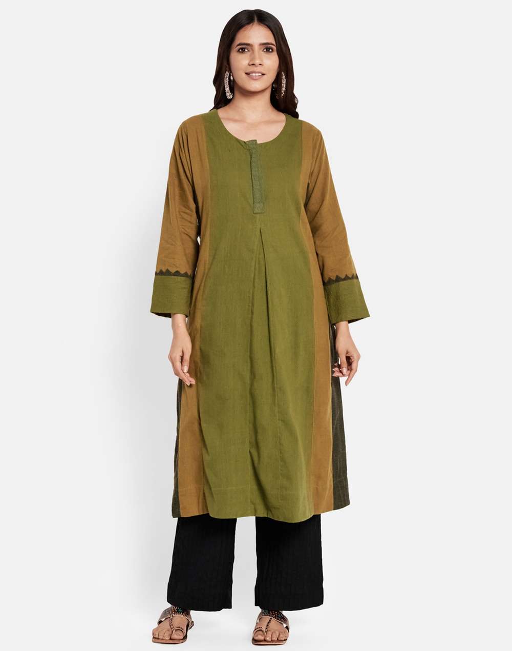 Cotton Bana Kalidar Long Kurta