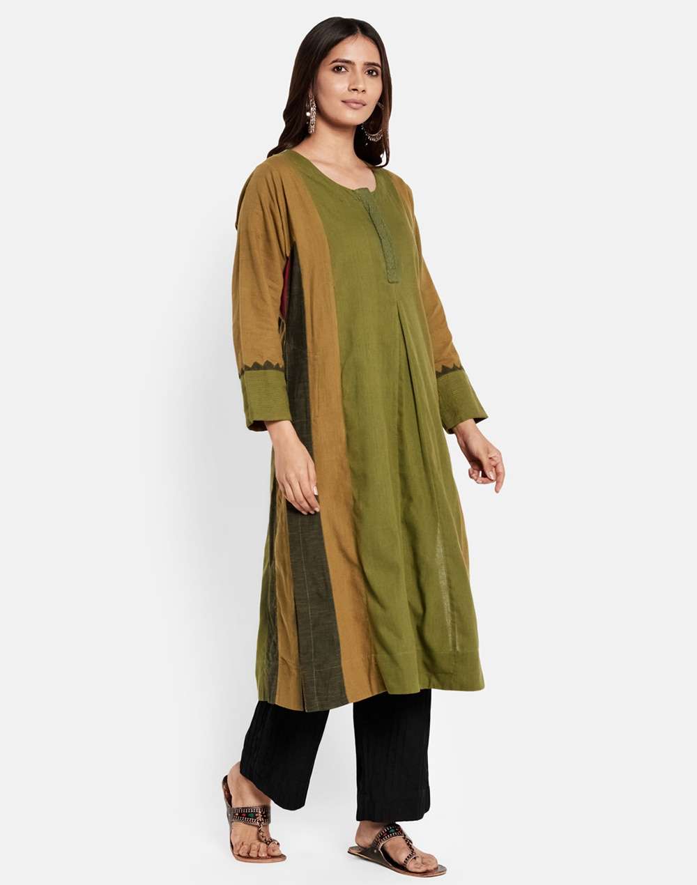 Cotton Bana Kalidar Long Kurta