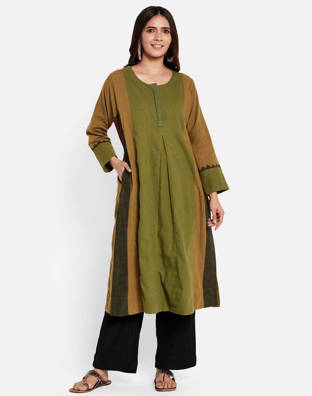 Cotton Bana Kalidar Long Kurta
