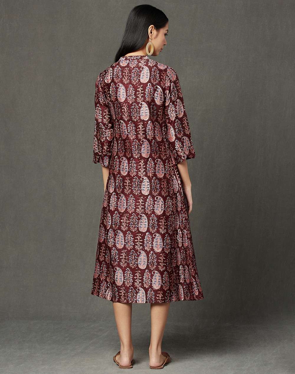 Cotton Silk Printed Slim Fit Long Kurta