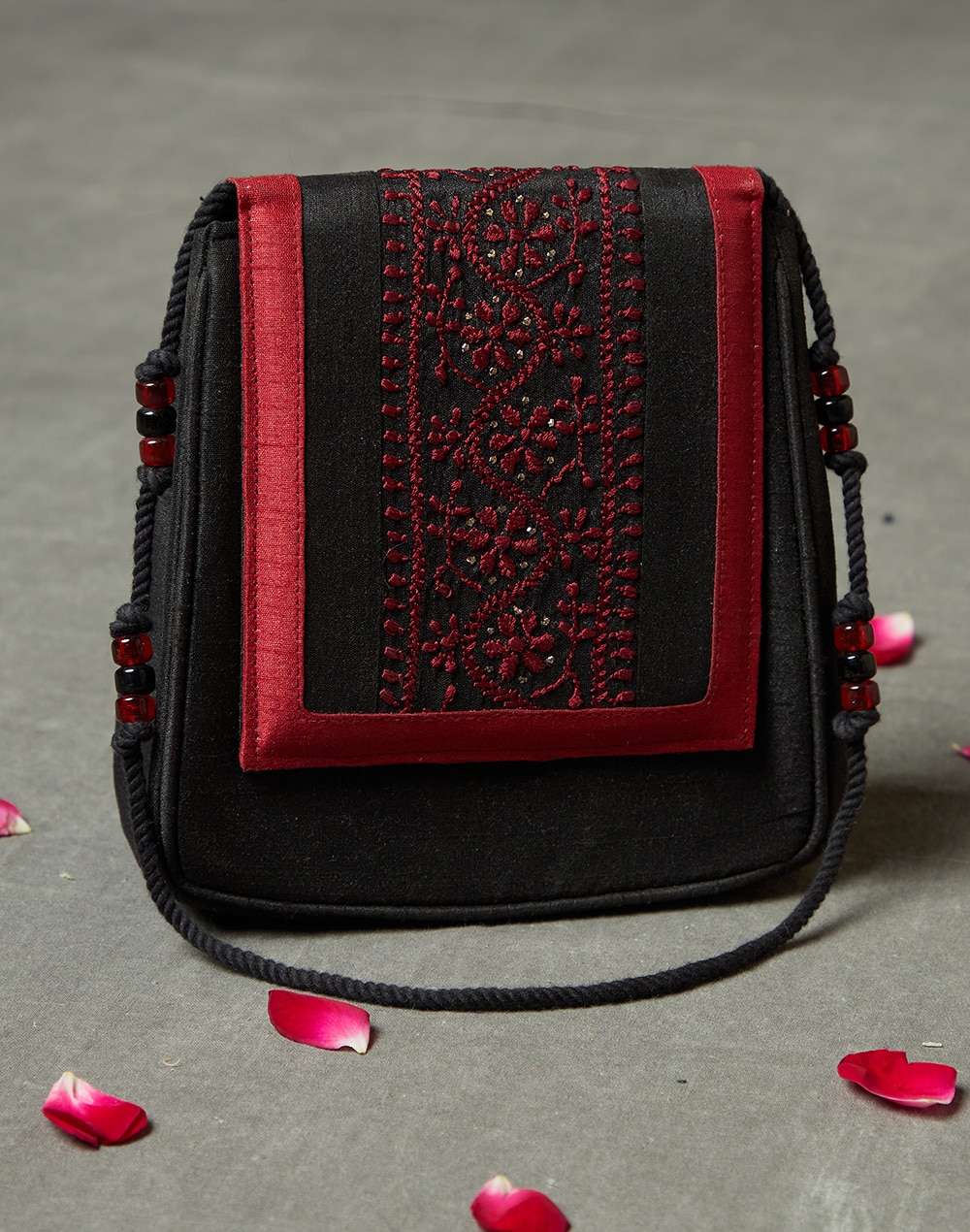 Fabric Embroidered Clutch Bag