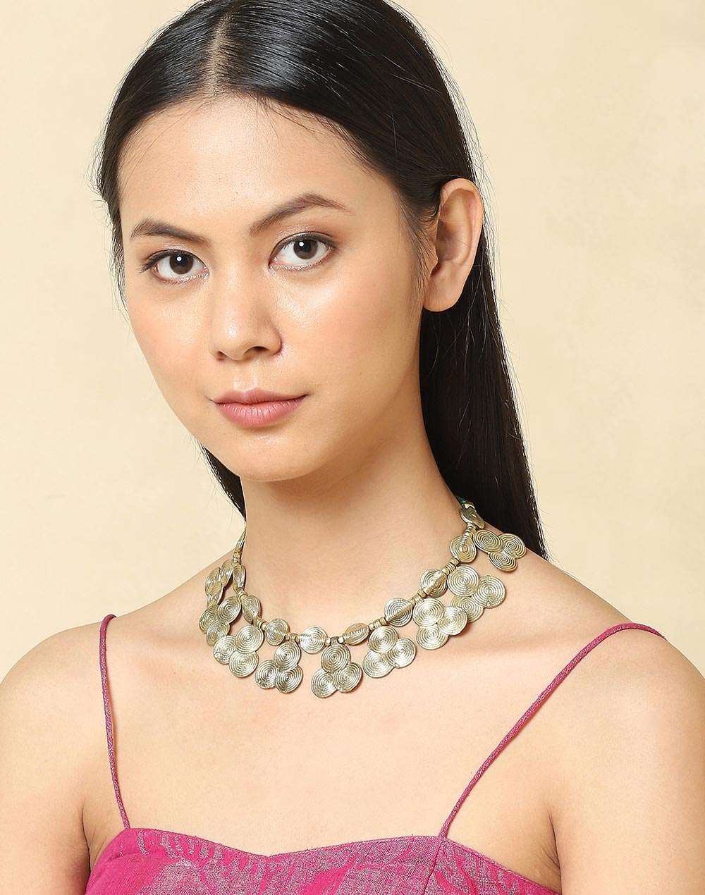 Metal Golden Princess Necklace