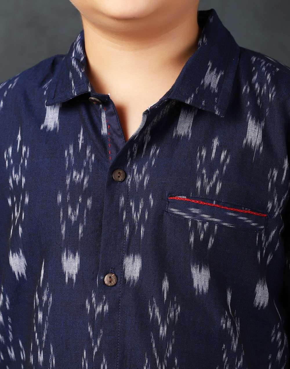 Cotton Ikat Weave Shirt
