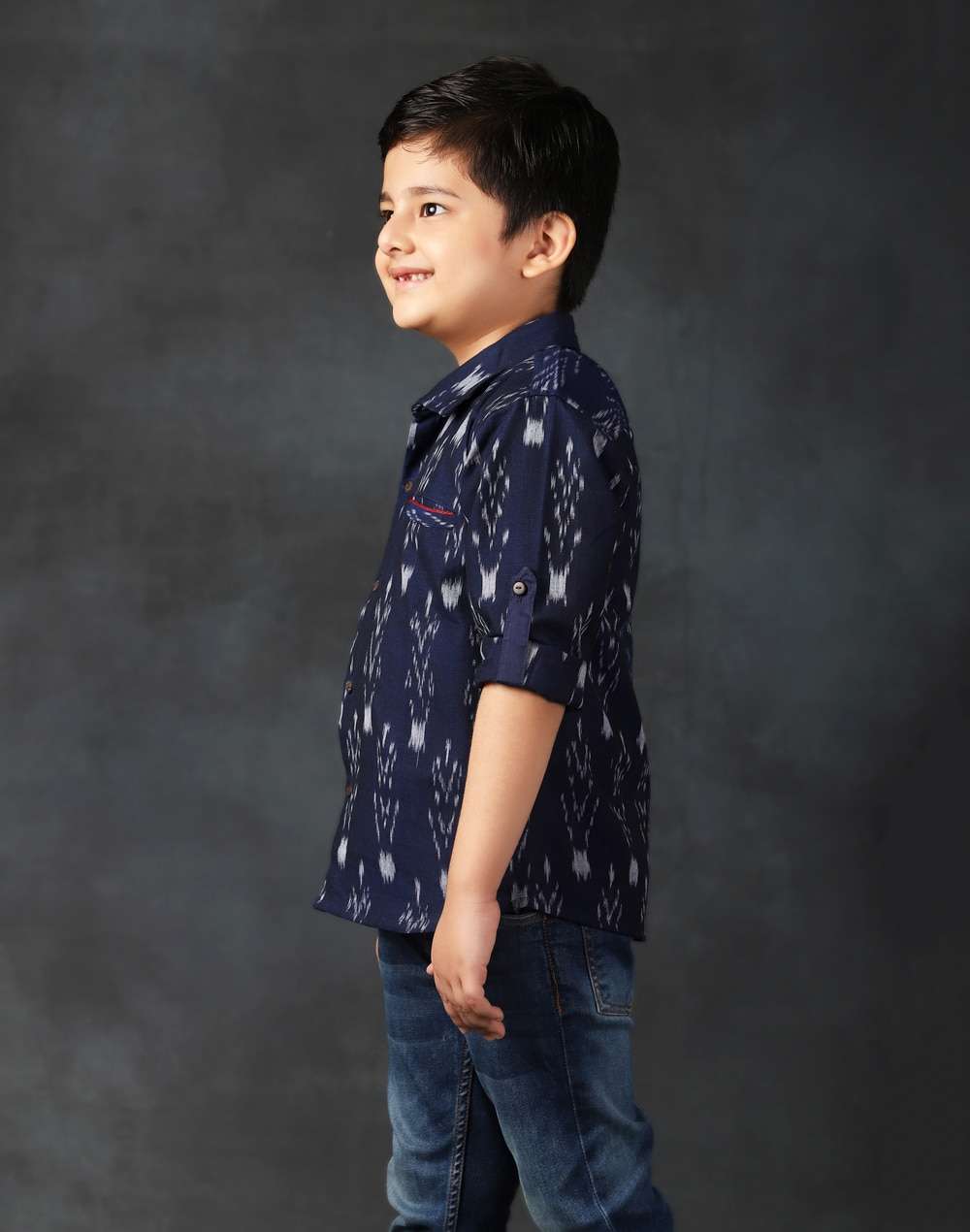 Cotton Ikat Weave Shirt
