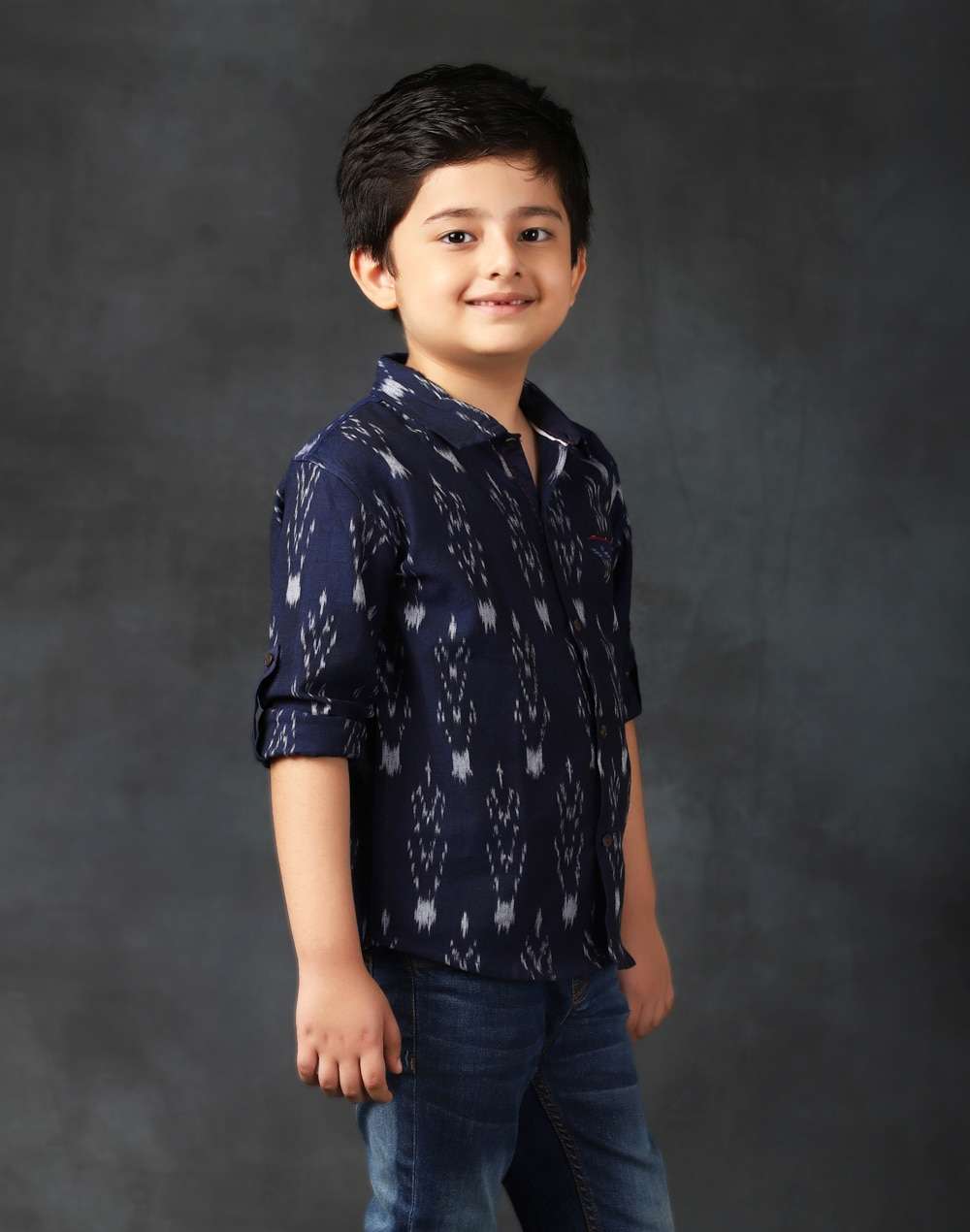 Cotton Ikat Weave Shirt