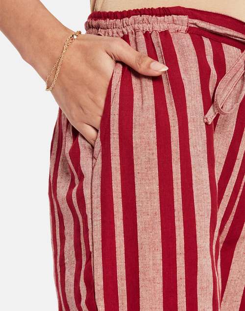 Red Pj Rexture Buy Red Cotton Casual PJ Pant With Drawstring for Women Online at ...