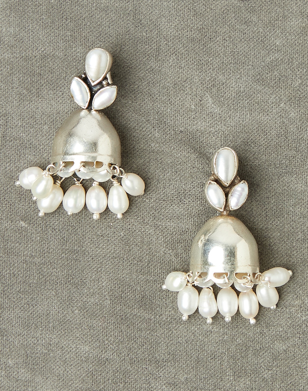 Silver Jhumka Earrings Silver Jhumka Earrings