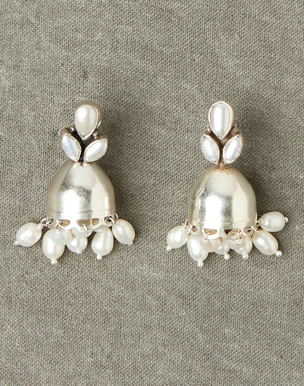 Silver Jhumka Earrings Silver Jhumka Earrings