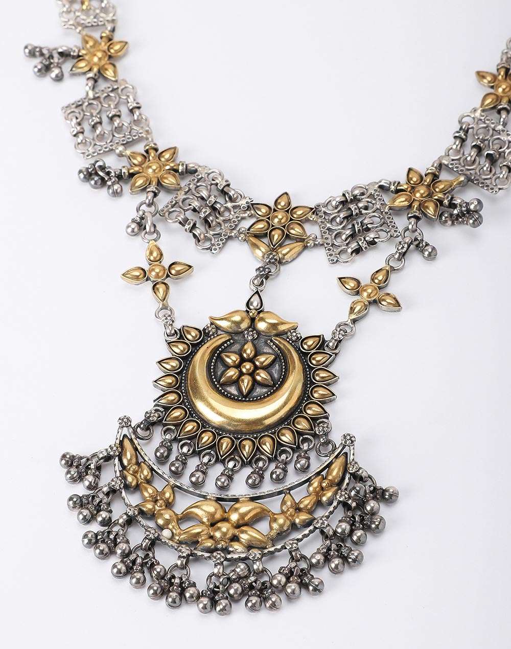 Silver Two Tone Princess Necklace
