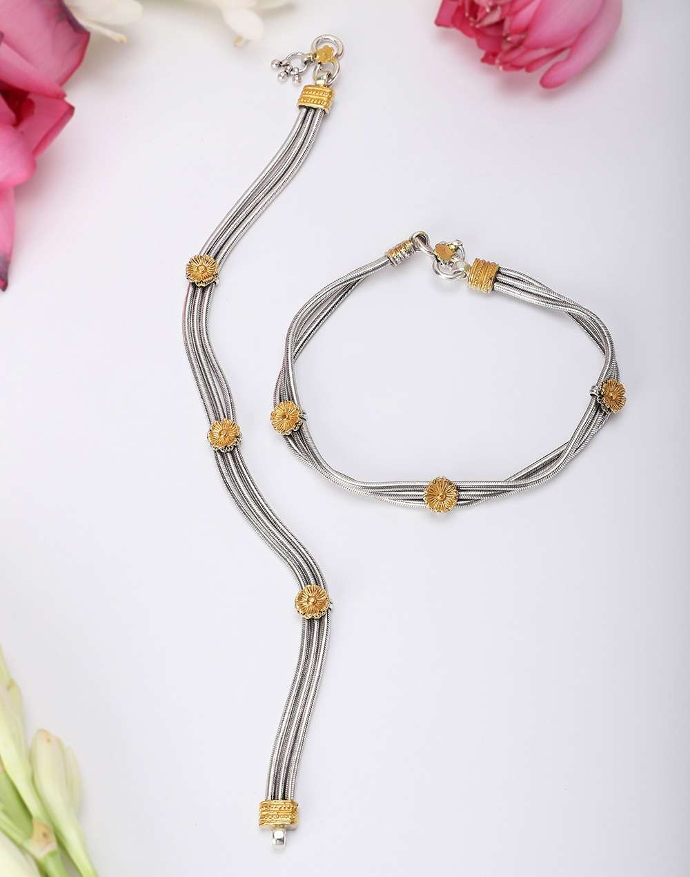 Silver Two Tone Payal
